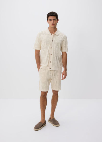 Mango Original Men RIBBED KNIT Polo-SHIRT