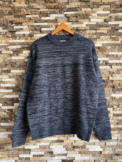 Jack & Jones Original Men fluffy crew neck sweater - Navy Melange
