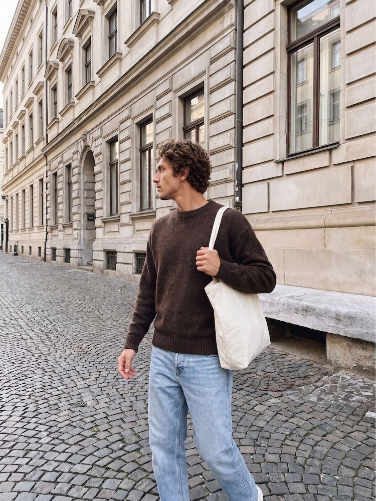 Jack & Jones Original Men fluffy crew neck sweater