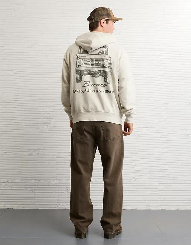 American Eagle Original Men Bronco Graphic Hoodie