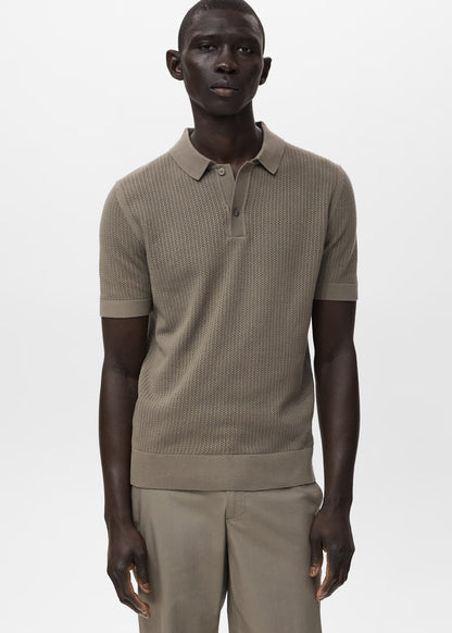 Mango Original Men RIBBED KNIT Polo-SHIRT 17031244