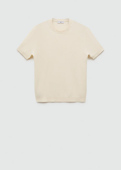 Mango Original Men RIBBED KNIT T-SHIRT 77060584