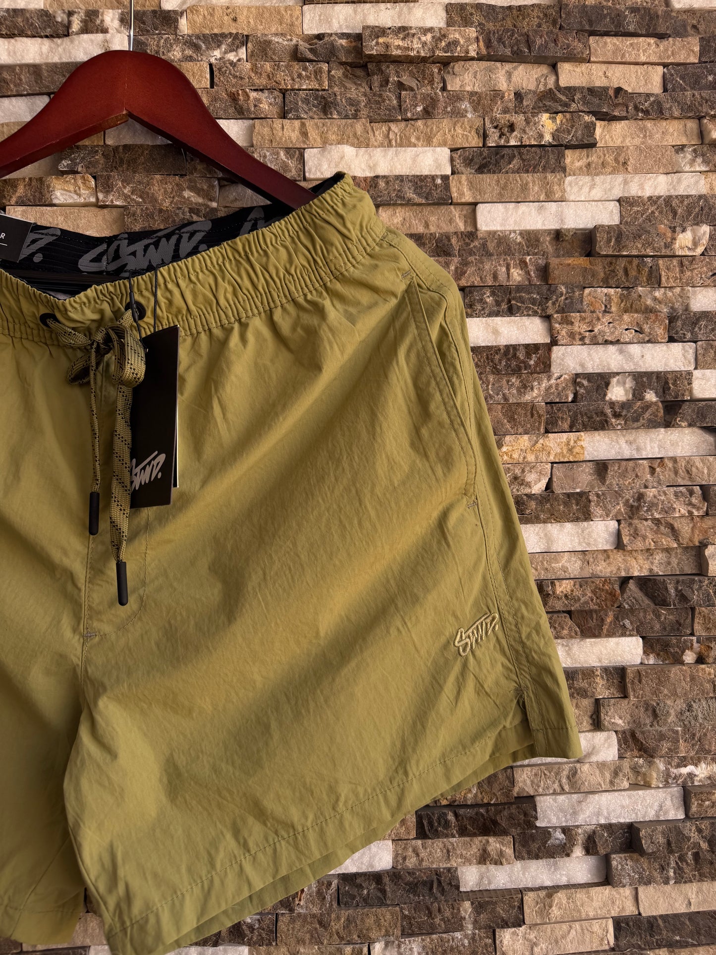 Stwd ( PULL&BEAR) Original Men Swimsuit In Olive 115