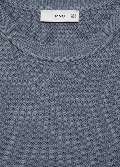 Mango Original Men RIBBED KNIT T-SHIRT 77032538