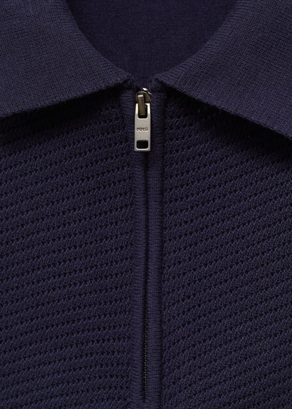 Mango Original Men RIBBED KNIT Polo-SHIRT 87037899