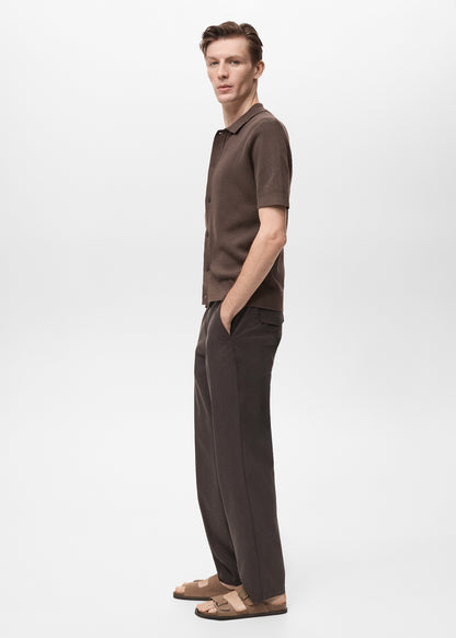 Mango Original Men RIBBED KNIT Polo-SHIRT 87077897