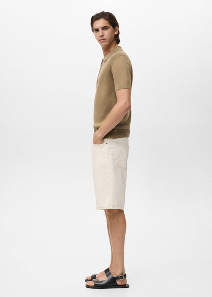 Mango Original Men RIBBED KNIT Polo-SHIRT 87037899