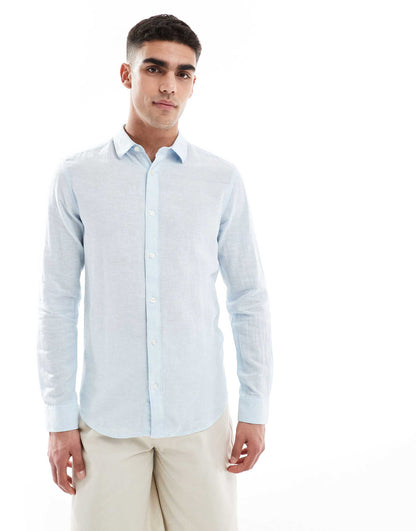 ONLY & SONS Original Men linen mix long sleeve shirt