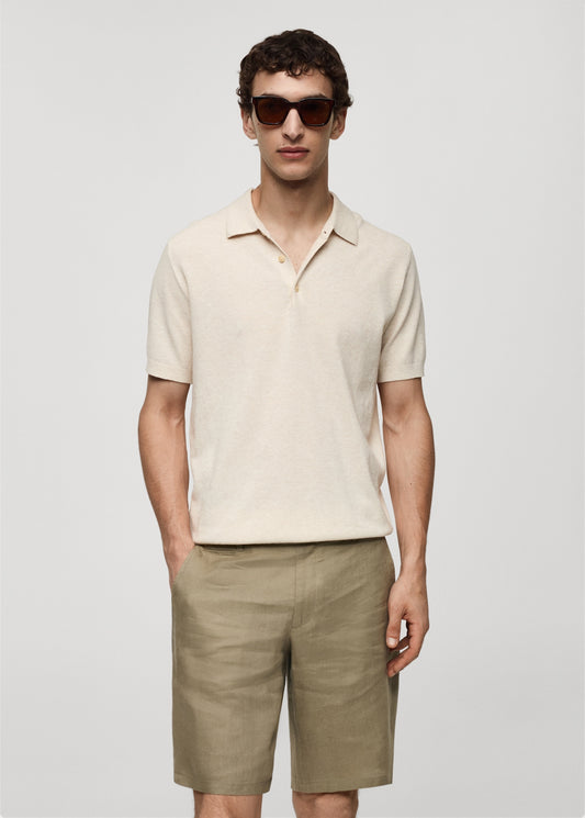 Mango Original Men RIBBED KNIT Polo-SHIRT 67075981
