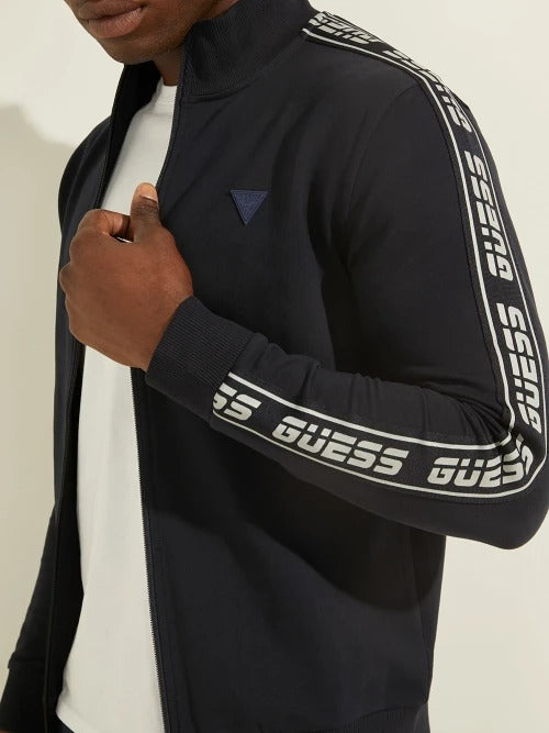 Guess Original Men Hoodie FULL zipper In NAVY