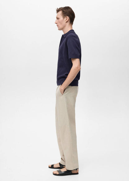 Mango Original Men RIBBED KNIT Polo-SHIRT 87037899