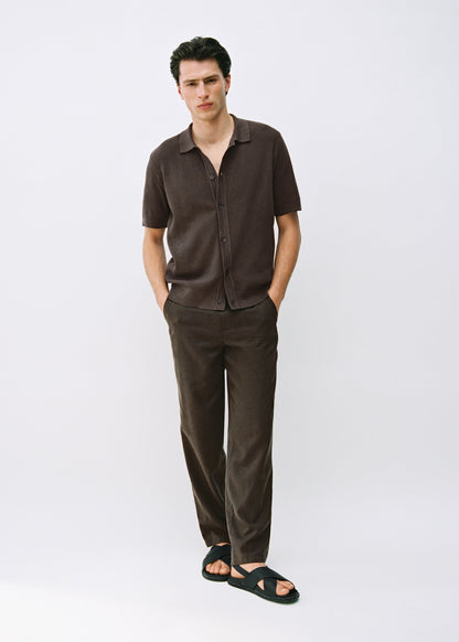 Mango Original Men RIBBED KNIT Polo-SHIRT 87077897
