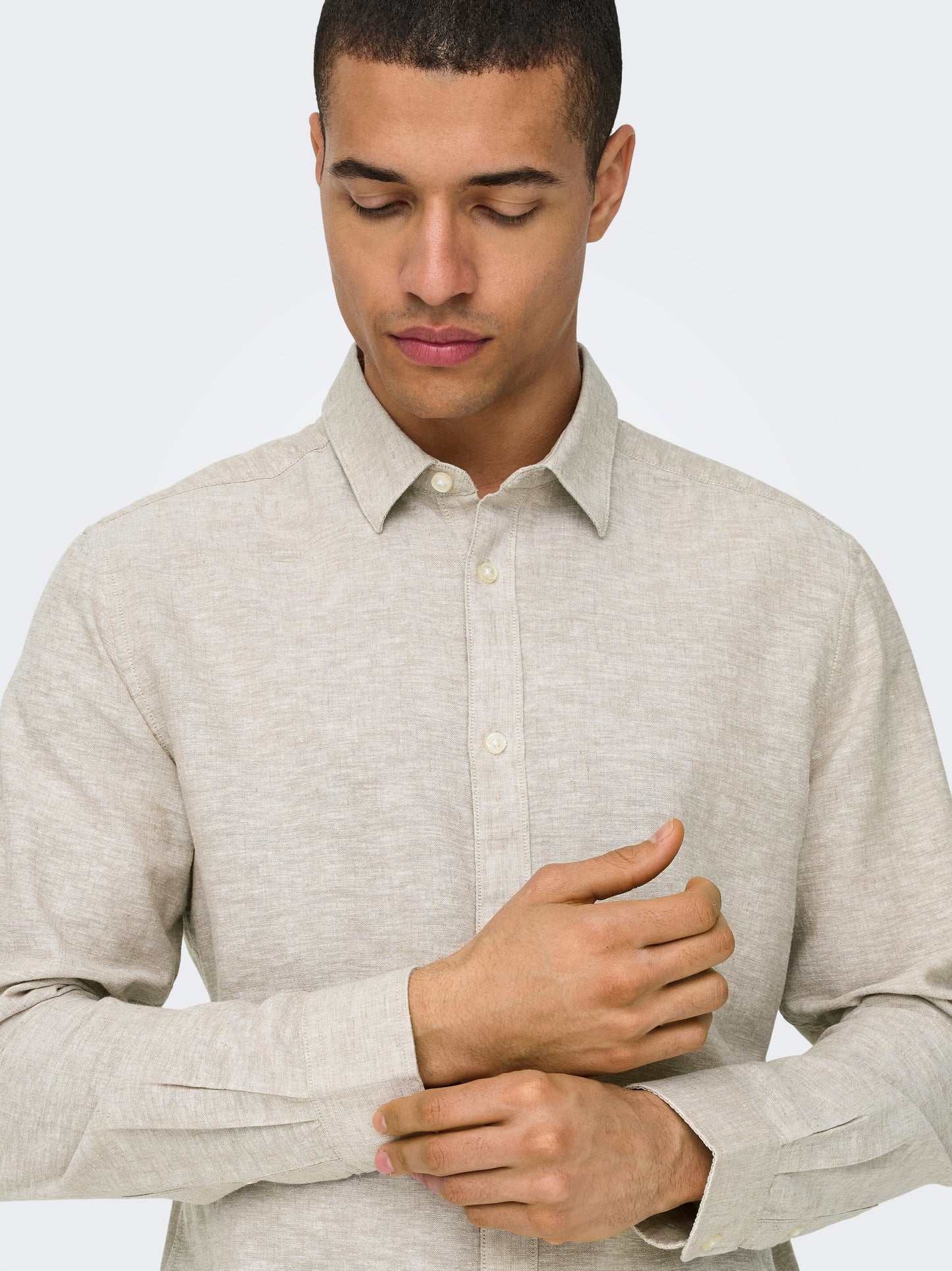 ONLY & SONS Original Men linen mix long sleeve shirt