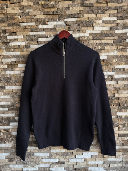 Men quarter zipper in Black