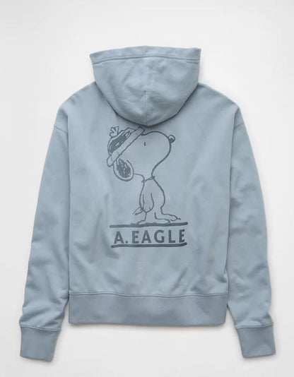 American Eagle Original Men Snoopy Back Graphic Hoodie