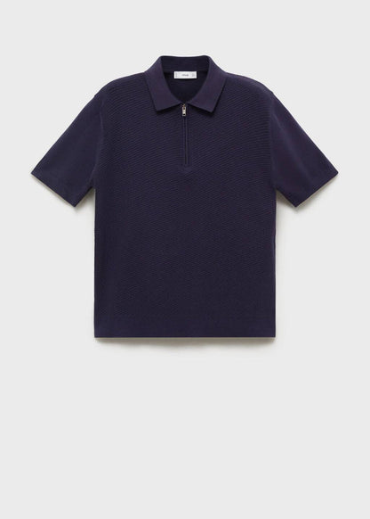 Mango Original Men RIBBED KNIT Polo-SHIRT 87037899
