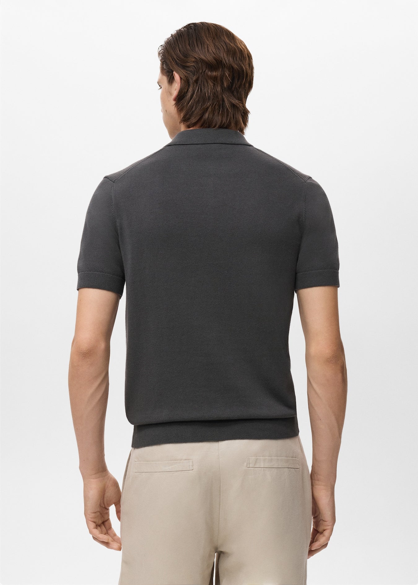 Mango Original Men RIBBED KNIT Polo-SHIRT 87037899