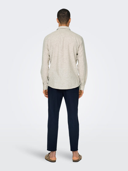ONLY & SONS Original Men linen mix long sleeve shirt