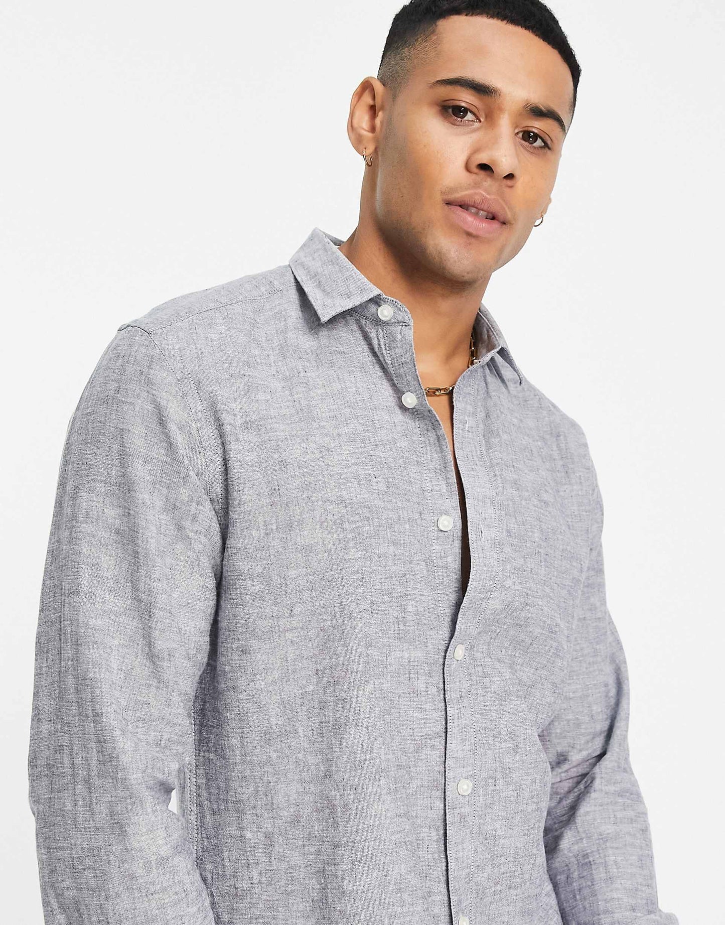 ONLY & SONS Original Men linen mix long sleeve shirt/