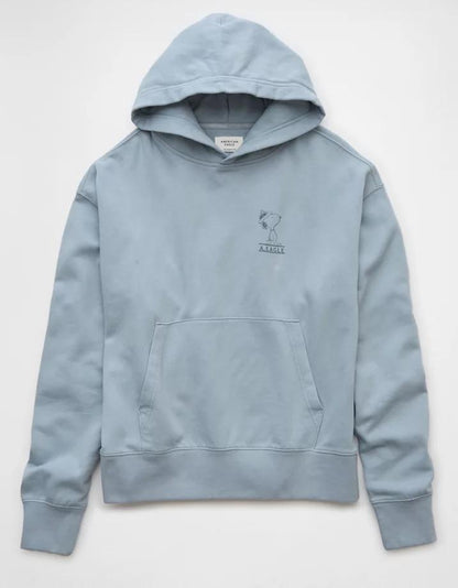 American Eagle Original Men Snoopy Back Graphic Hoodie