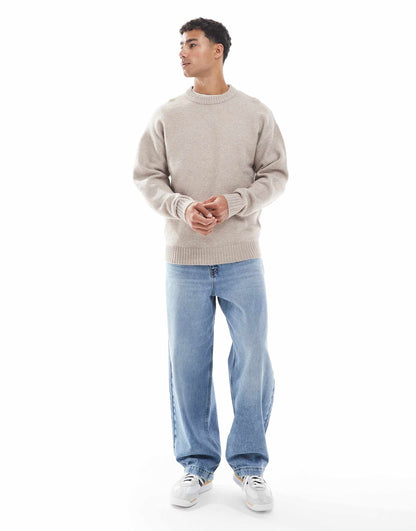 Jack & Jones Original Men fluffy crew neck sweater