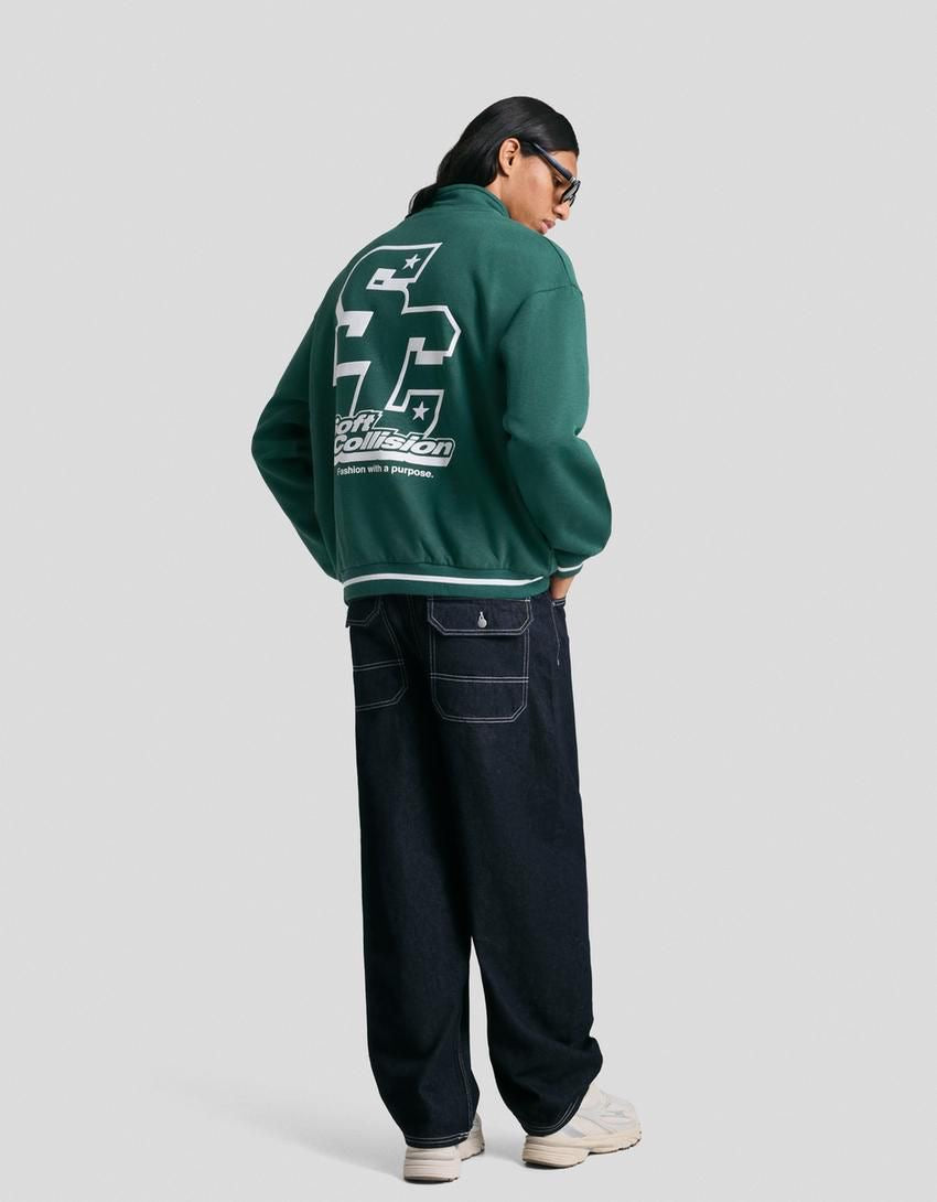 Bershka Original Men Quarter-Zipper