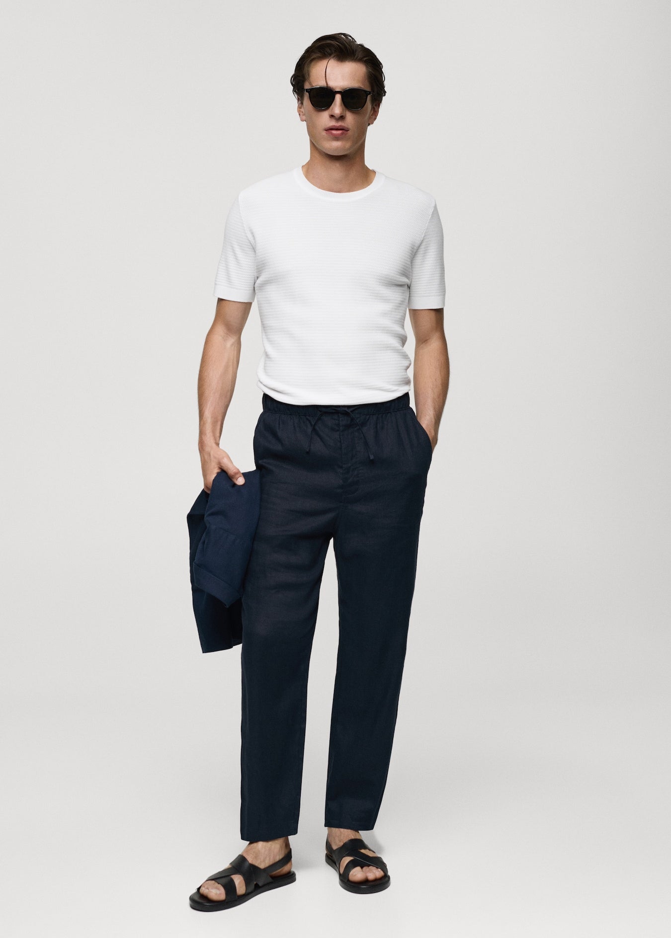 Mango Original Men RIBBED KNIT T-SHIRT 77032538