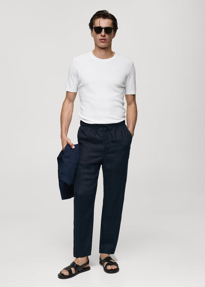 Mango Original Men RIBBED KNIT T-SHIRT 77032538