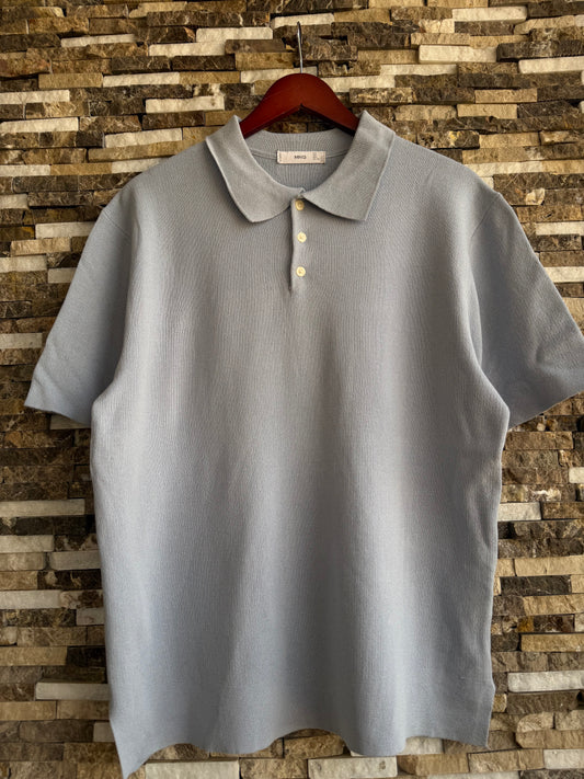 Mango Original Men RIBBED KNIT Polo-SHIRT