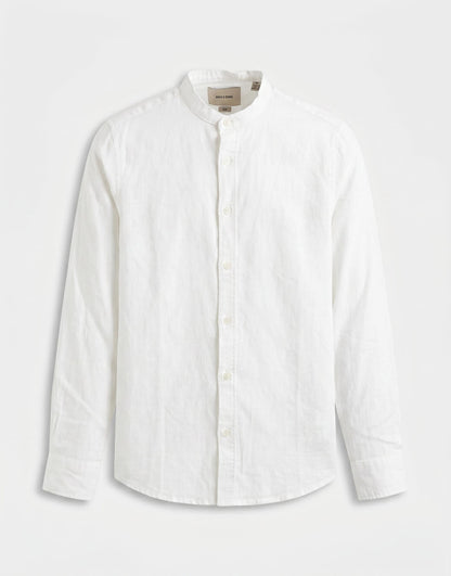 ONLY & SONS Original Men linen mix grandad collar shirt