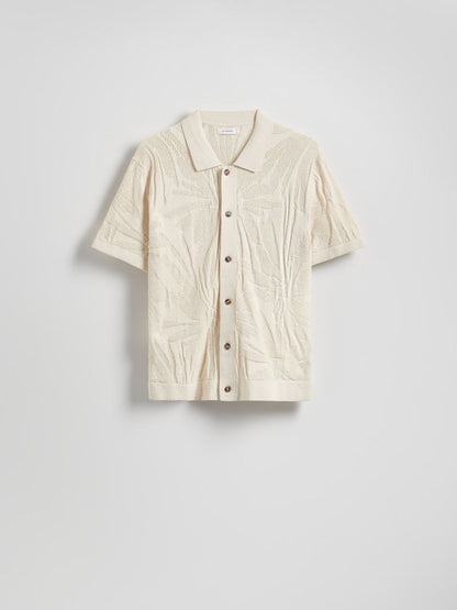 Mango Original Men RIBBED KNIT Polo-SHIRT