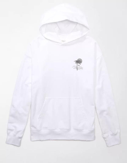 American Eagle Original Men Palm Tree Graphic Hoodie