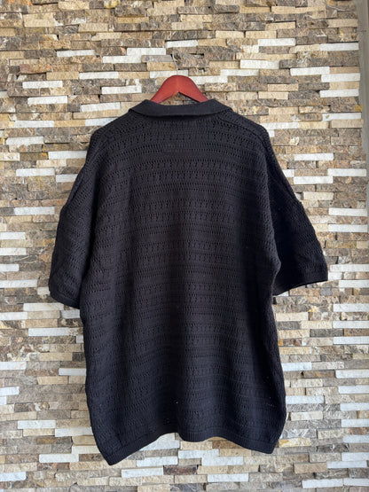 Mango Original Men RIBBED KNIT Polo-SHIRT Oversized