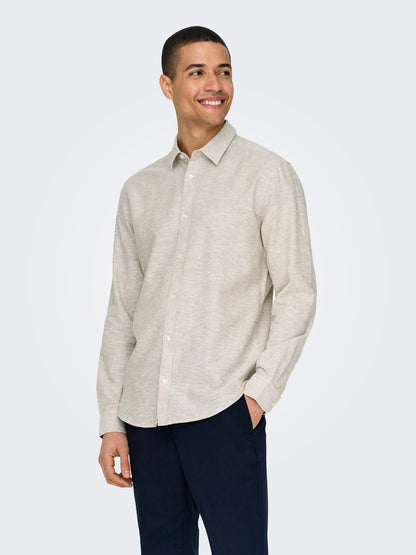 ONLY & SONS Original Men linen mix long sleeve shirt