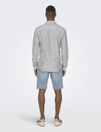 ONLY & SONS Original Men linen mix long sleeve shirt