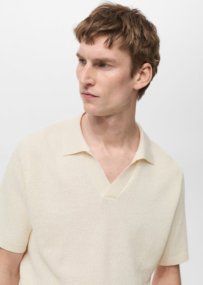 Mango Original Men RIBBED KNIT Polo-SHIRT 87045934