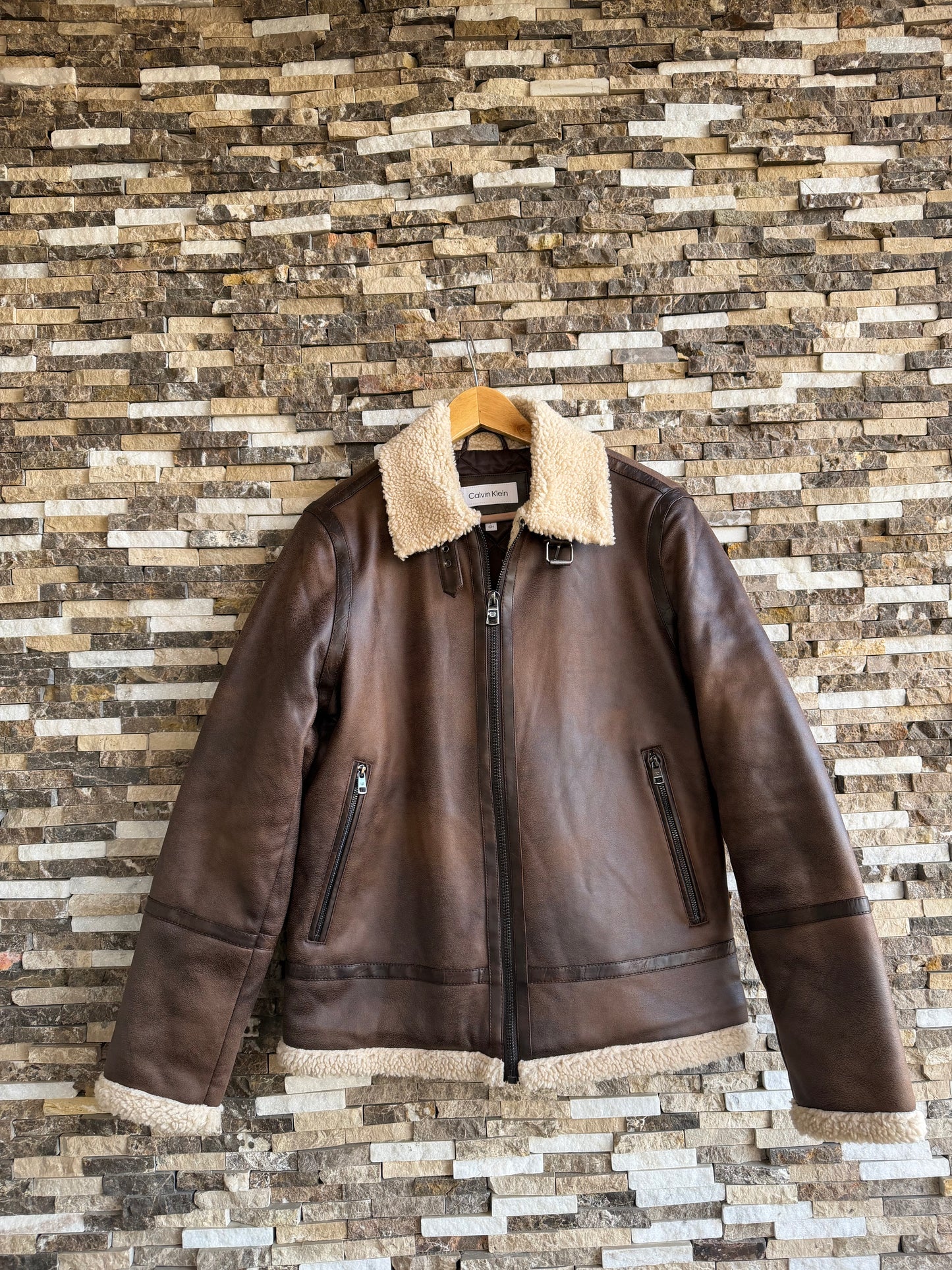 Calvin Klein original Men Leather Jacket