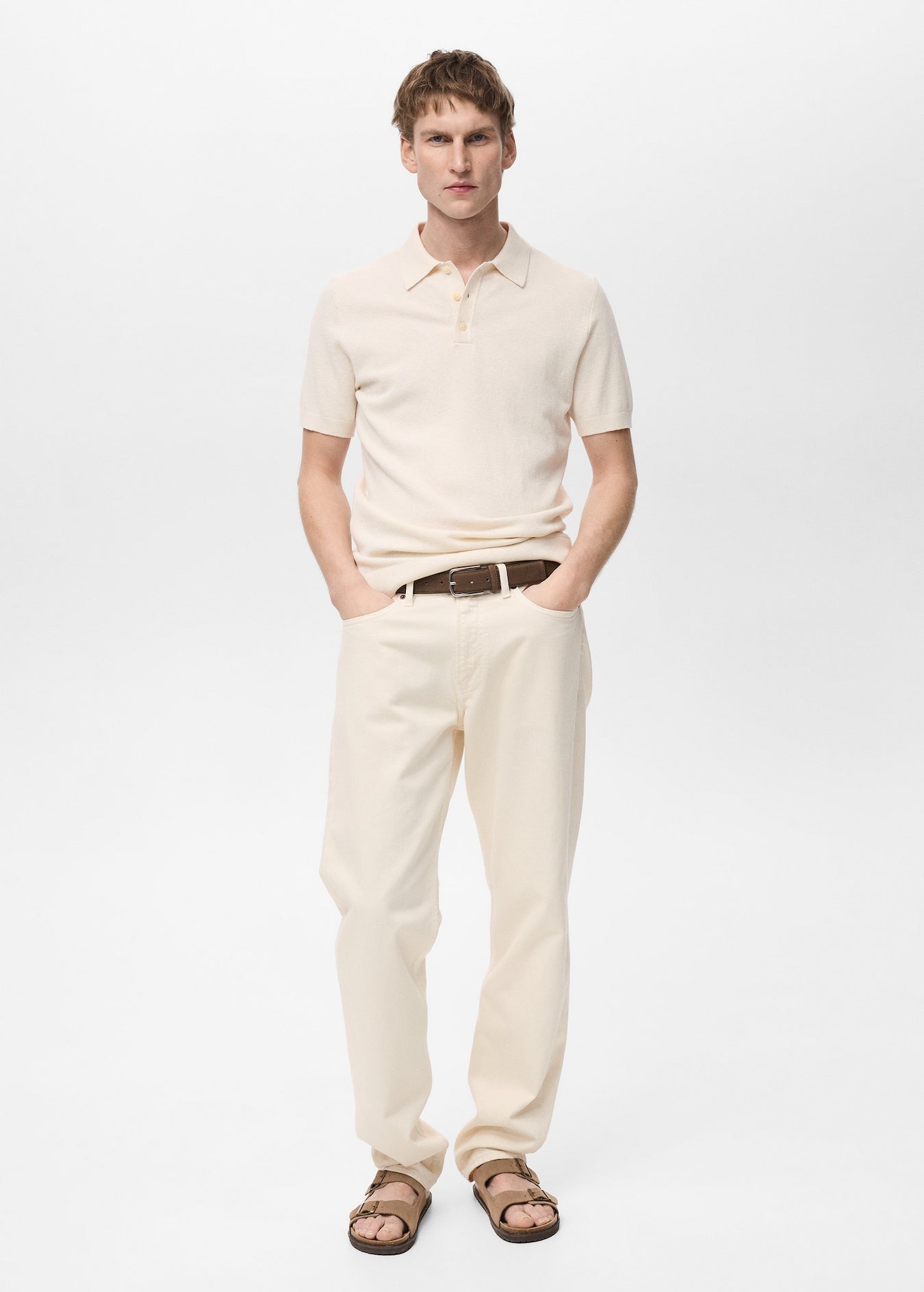 Mango Original Men RIBBED KNIT Polo-SHIRT 87065932