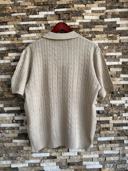 Mango Original Men RIBBED KNIT Polo-SHIRT Oversized