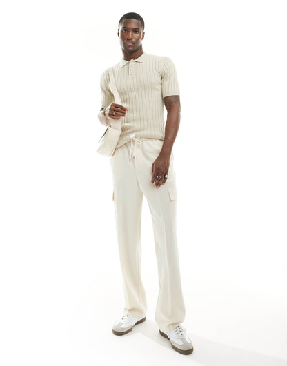 Mango Original Men RIBBED KNIT Polo-SHIRT Slim Fit