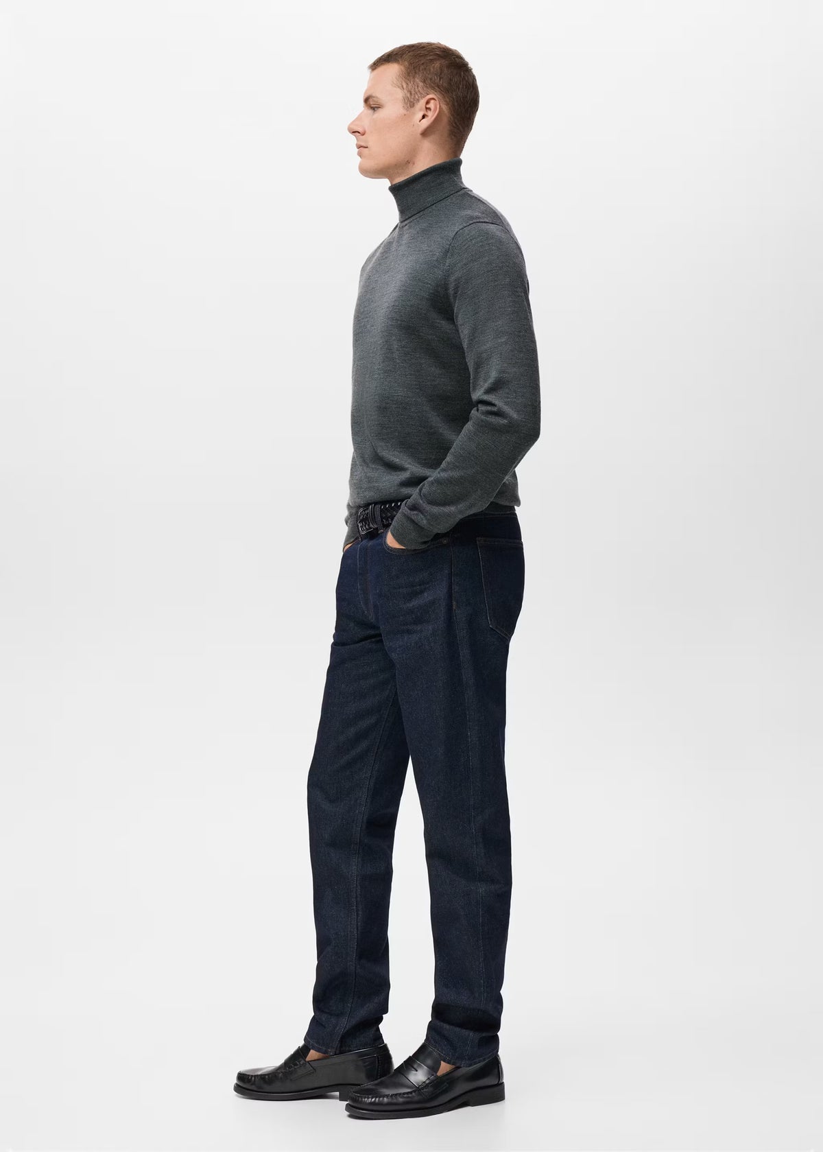 Mango Original Men TURTLENECK - Grey