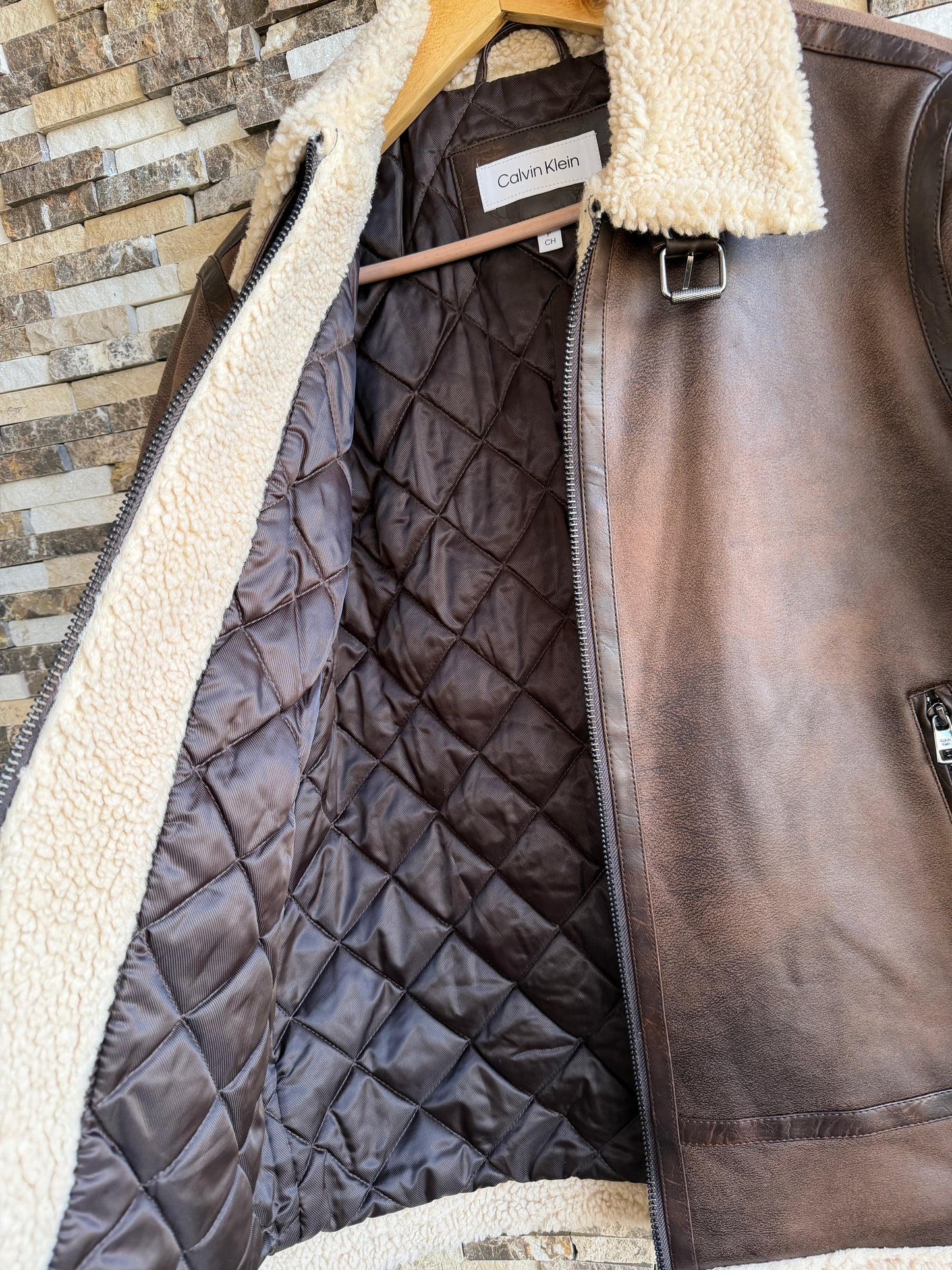 Calvin Klein original Men Leather Jacket