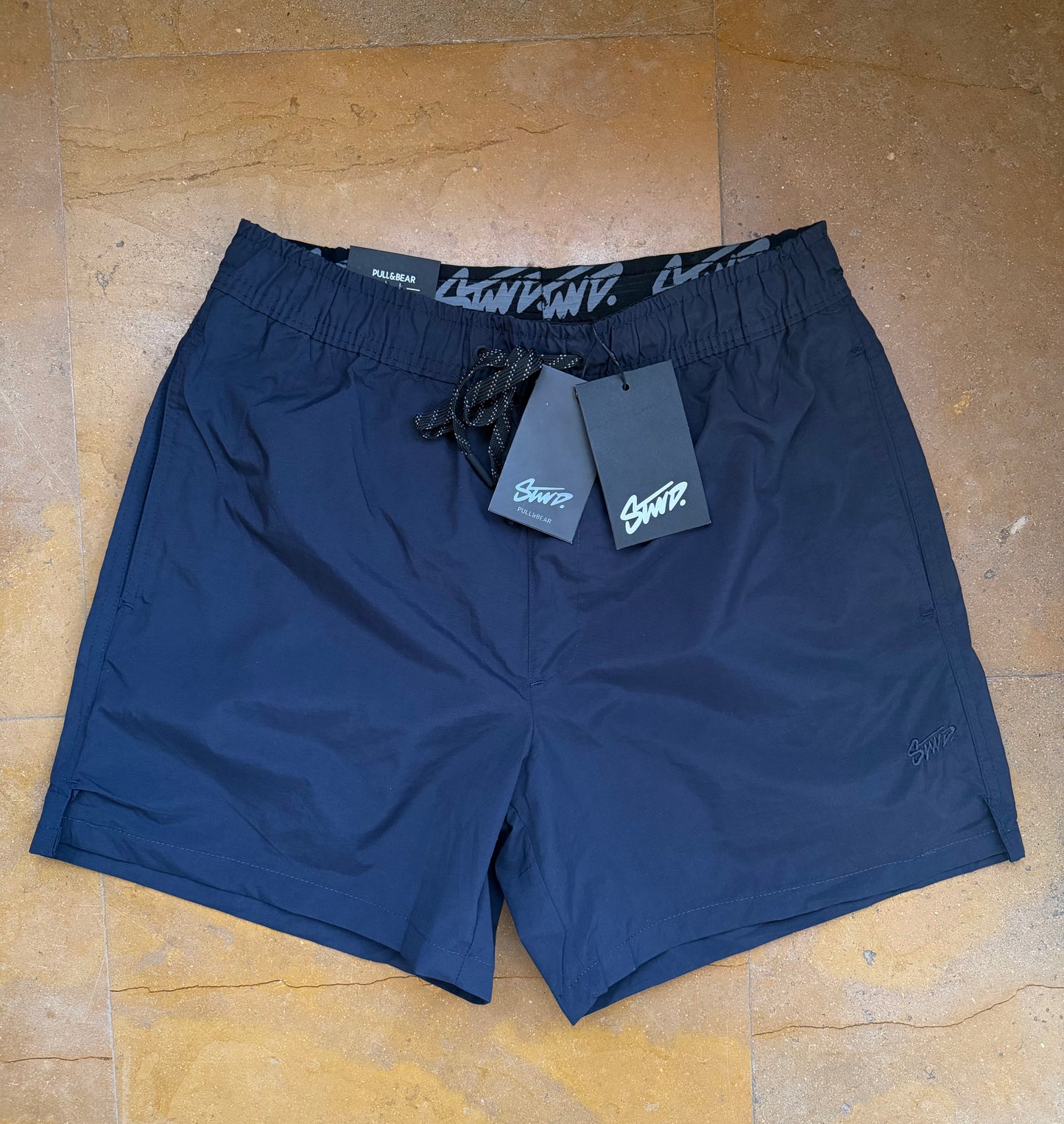 Stwd ( PULL&BEAR) Original Men Swimming Suit In Dark Navy