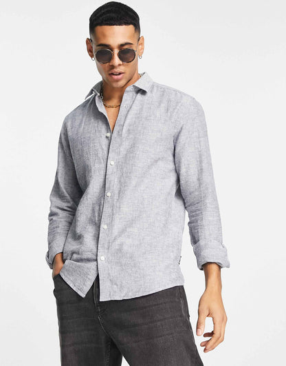 ONLY & SONS Original Men linen mix long sleeve shirt/