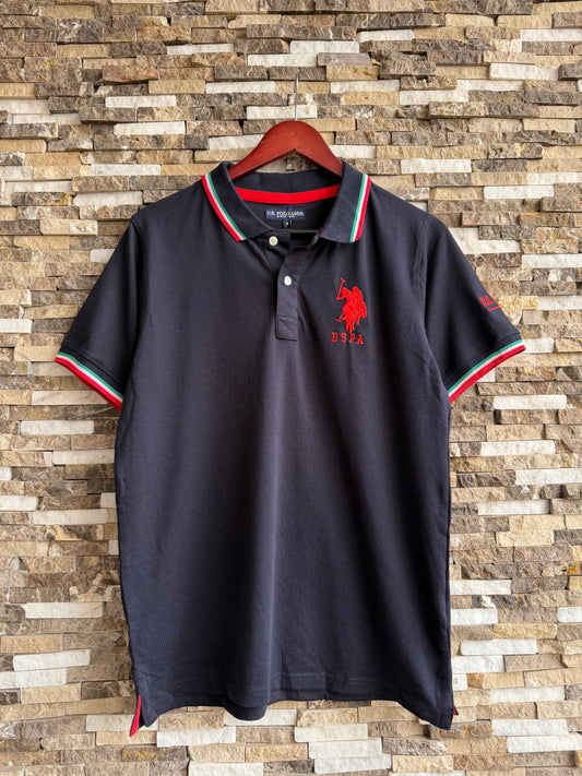 U.S Polo Assn Men polo-Shirt Slim Fit IN BLACK