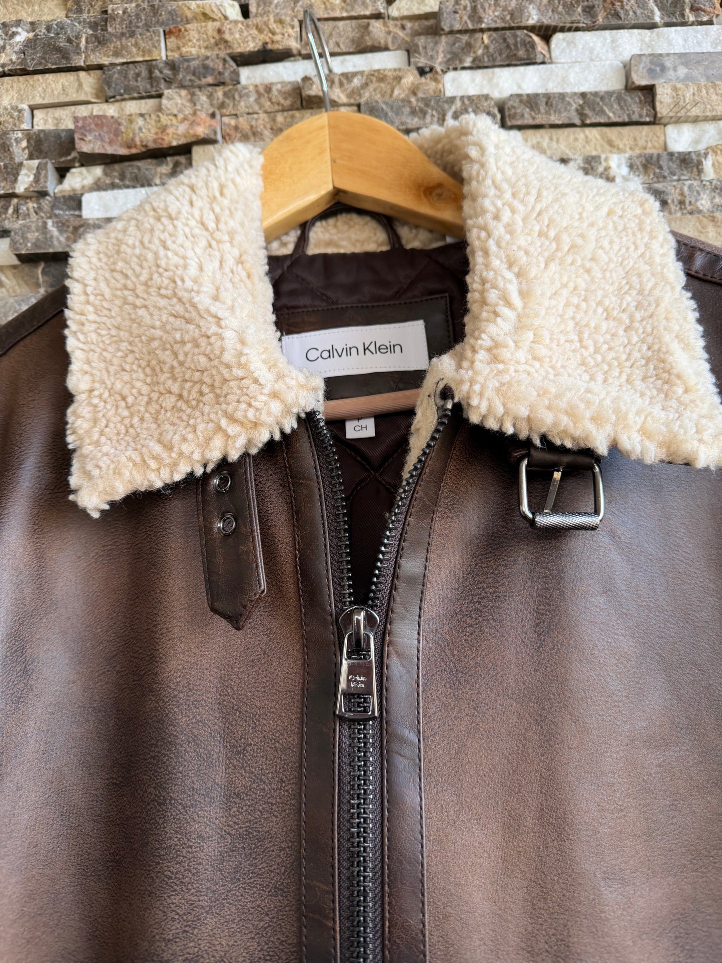 Calvin Klein original Men Leather Jacket