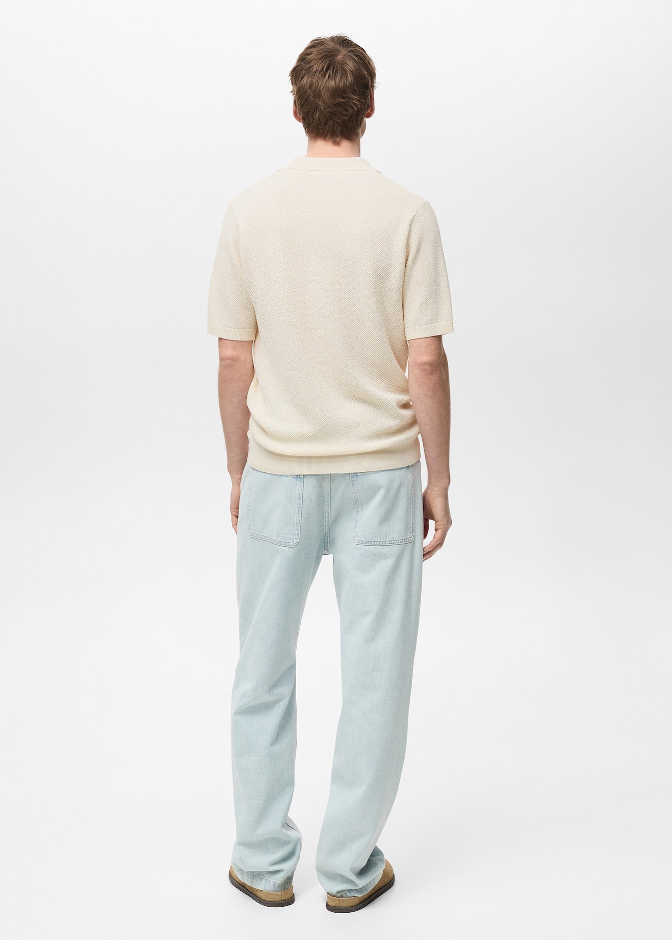 Mango Original Men RIBBED KNIT Polo-SHIRT 87045934