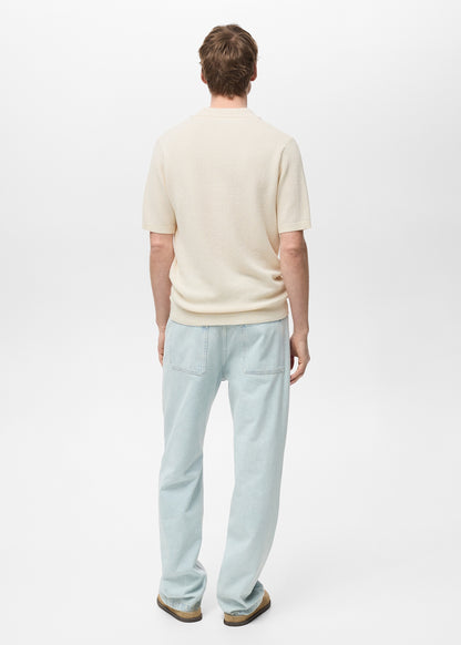 Mango Original Men RIBBED KNIT Polo-SHIRT 87045934