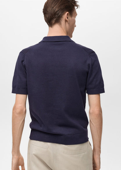 Mango Original Men RIBBED KNIT Polo-SHIRT 87037899