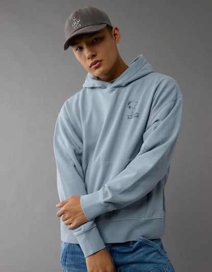 American Eagle Original Men Snoopy Back Graphic Hoodie